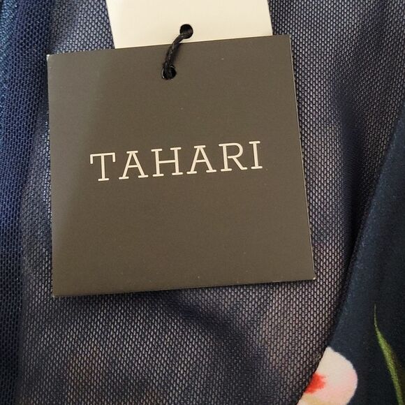 TAHARI Blue Floral Dress 16‎ - Picture 9 of 9